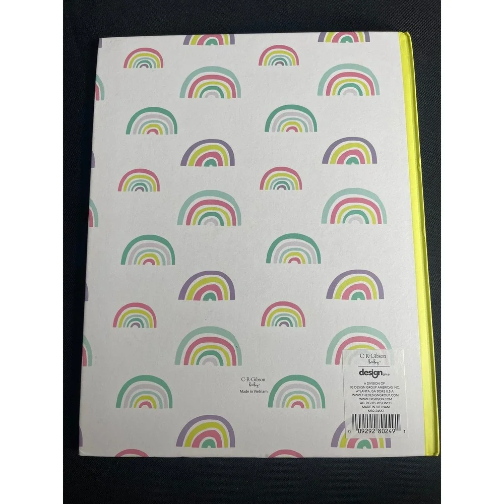 C.R. Gibson Baby Memory Book Bundle of Joy Rainbow First Five Years Journal